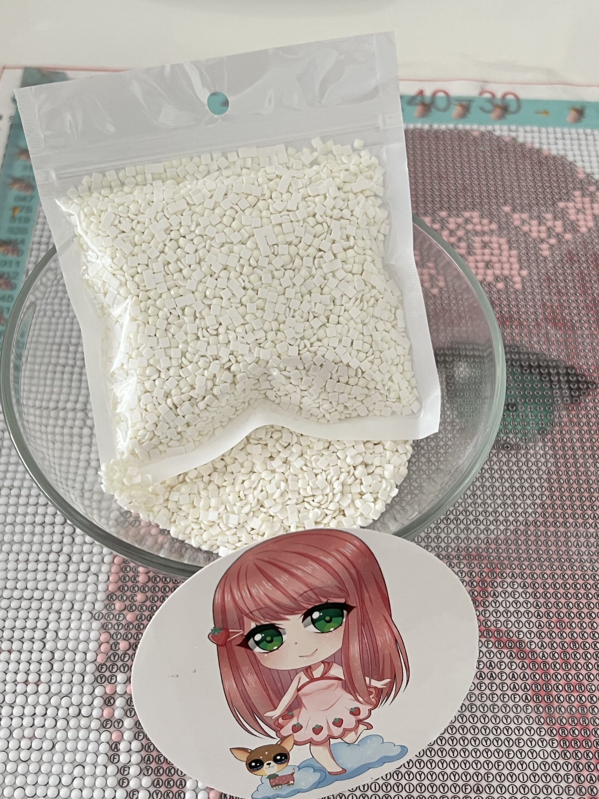 Nachleuchtende Steine, rund und viereckig