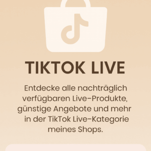 TikTok Live , Alle Produkte aus meinem Live